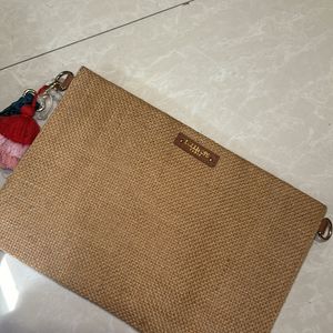 Jute Clutch With Sling