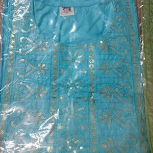 Two Combo Kurtas Blue & Green