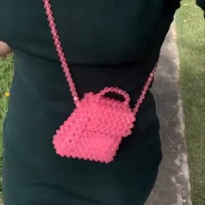 Handmade Prink Crystal Bag