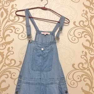 Blue Coloured Dungaree Dress