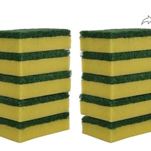 scrub sponge cleaning pads 10  pcs