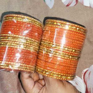 Orange Colour Bangles