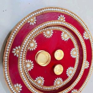 Wood Pooja Thali