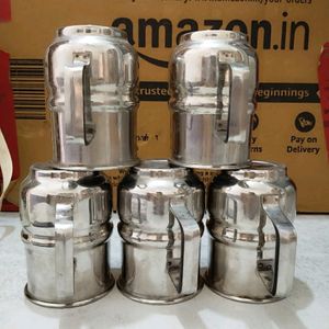 Stainless Steel Cups Set With Bottle