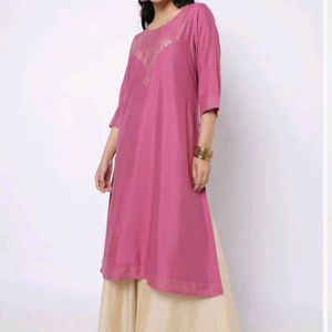 Pink Straight Kurta