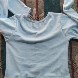 Sky blue Crop Top