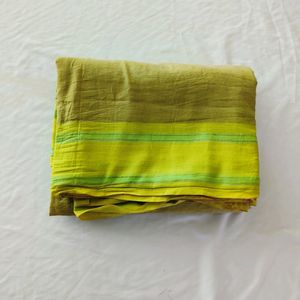 Green Stripe Border Saree (Women's)