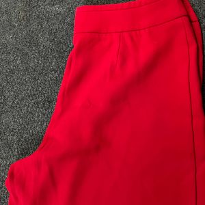 Beautiful Red Straight Pant