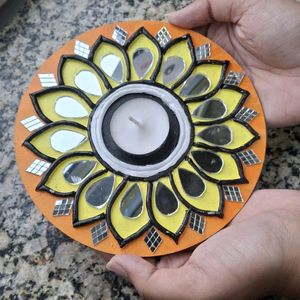 Sunflower Diya Or TeaCandle Plate / Wall Hanging