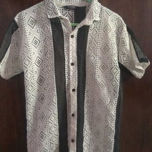 New Men's High Quality Net Nit shirt