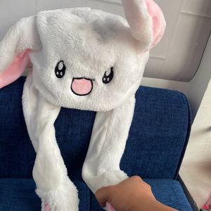 Moving Ear Rabbit Hat - Imported Soft Toy