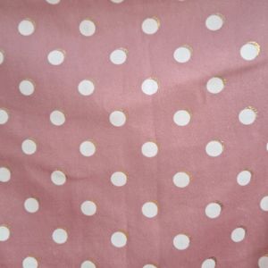 Party Wear Fish Cut Pink And White Polka Dot