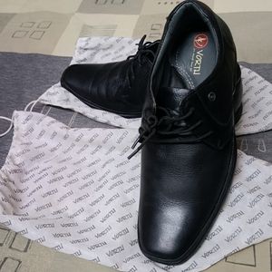 Vorth Brand Men Black Lace-up Leather Formal Shoes