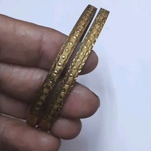 Gold Coloured Metal Kada