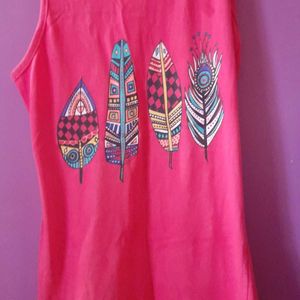 Sleeveless Pink Top