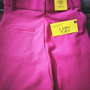 Dark Pink Colour Cotrise Pant