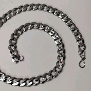 Man Nack Chain With Silvar Plated