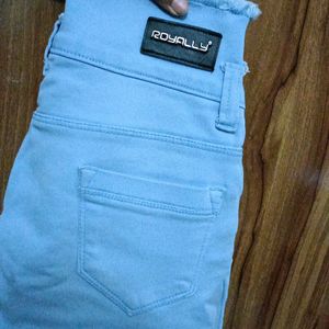 Baby Blue Jeans. Flexible Fabric Jean Material