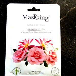 Masking Rose &Pink Lotus Face Sheet Mask 🪷 🌹