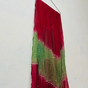 Red And Green Dupatta For Girls