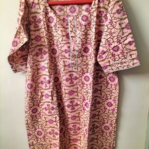 Libas Printed Cotton Straight Kurta