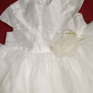 White Net Layer Frock For Baby Girls 6-18 Months