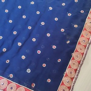 Navy Blue Saree