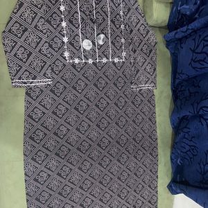 Varanga Black Printed Kurta Set