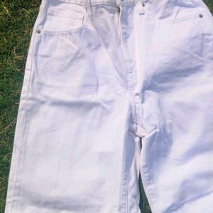 White Denim Pant