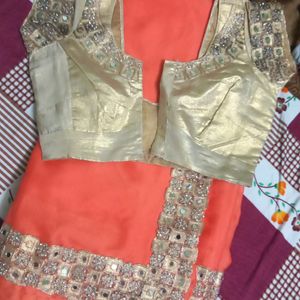 Heavy saree With Blouse