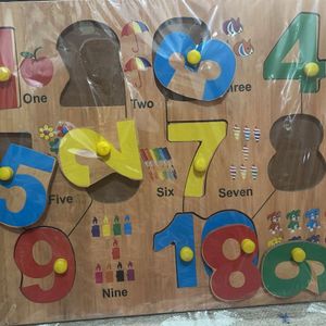 Wooden  Educational Board with Knobs  (any 2)