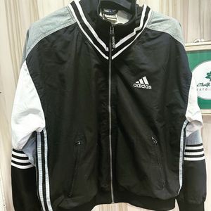 Adidas Black & White Zipup Jacket