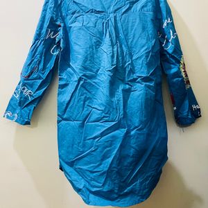 Blue Color Half Kurti