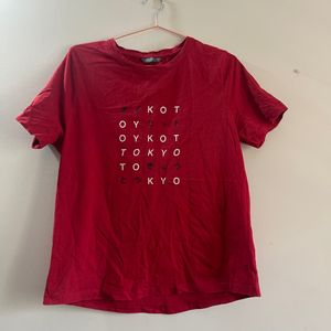 Ether By Myntra- Red T Shirt