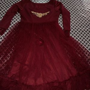 Princess Maroon Colour Gown