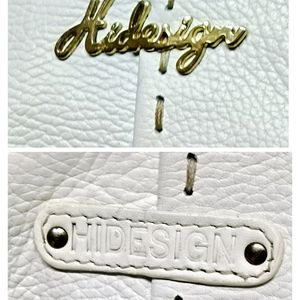 Hidesign Broadway White Leather Bag