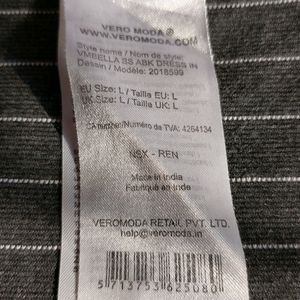 VERO MODA STRIPPED GREY DRESS