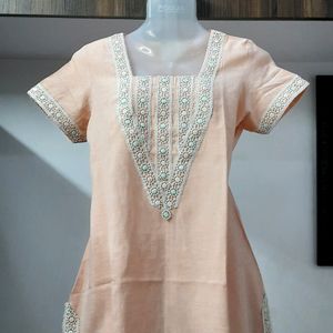 Peach Kurta Set