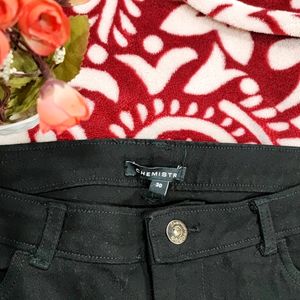 Black Straight Fit Chemistry Jeans