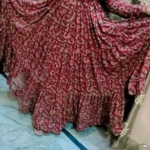 PURE SOFT FOX GEORGETTE KALAMKARI PRINT FABRIC