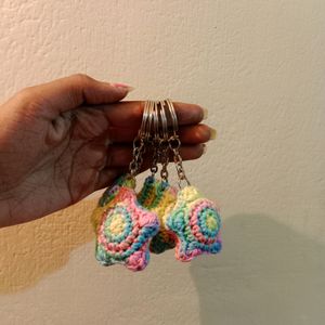 Crochet Star Keychain (Multi Coloured)
