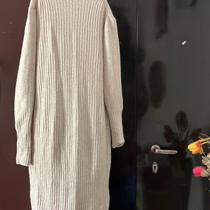 Off White Long Woollen Dress