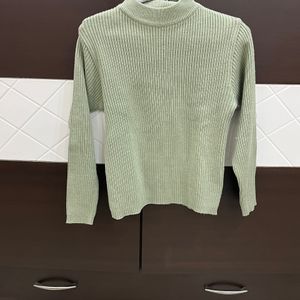 Light Olive Green Woollen Top