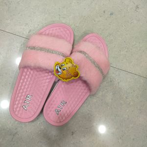 Cute Stone Work Pink Flipflops 💕