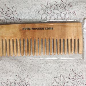 Wide Toothed Neem Wooden Comb