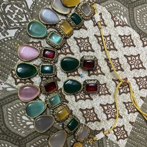 Multicolour Kundan set