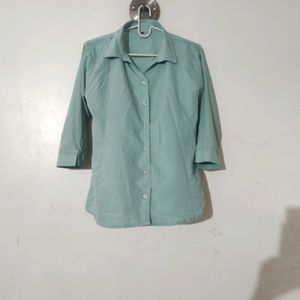 Teal Green Formal Shirt Size L