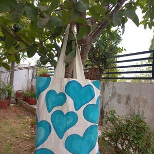 New Blue Hearts Tote Bag