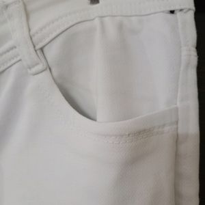 White Cotton Jeans For Women