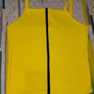 Sleevless Hot Yellow Top